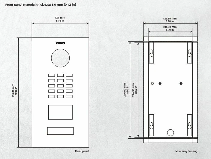 DoorBird D2101V IP Video Door Intercom Stainless Steel 2 DoorBird D2101V IP Video Door Intercom Stainless Steel - Image 2