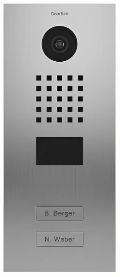 DoorBird MDU IP Video Door Intercom For 2 Tenants, 2 Buttons, Stainless Steel